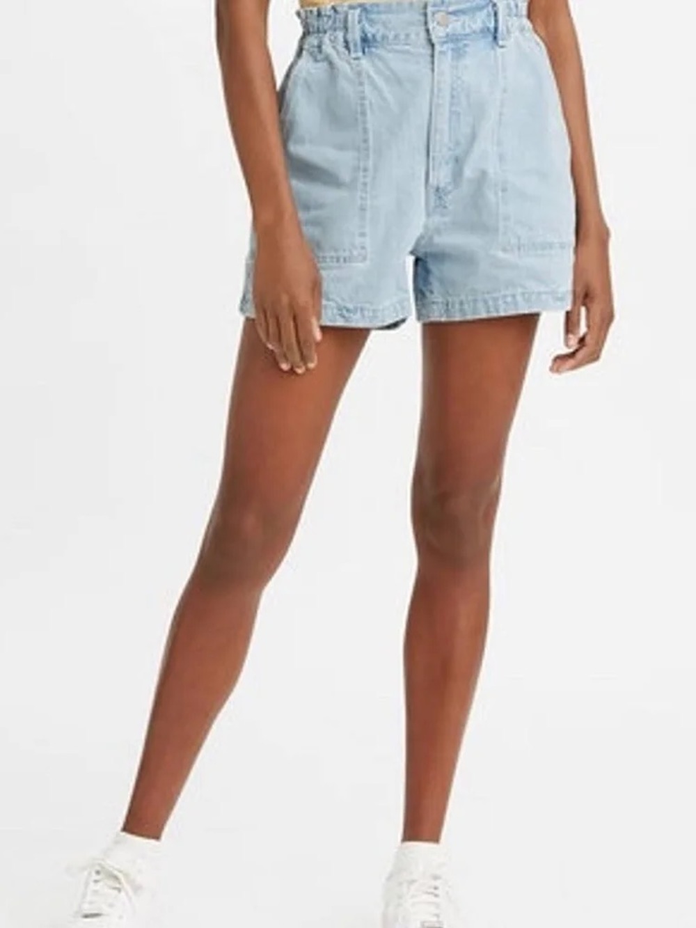 Levi's Light Blue High-Rise Denim Shorts 28